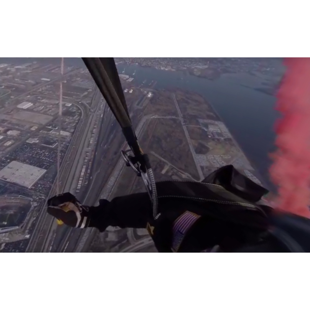 skydive 360 video army v. navy football army paratrooper