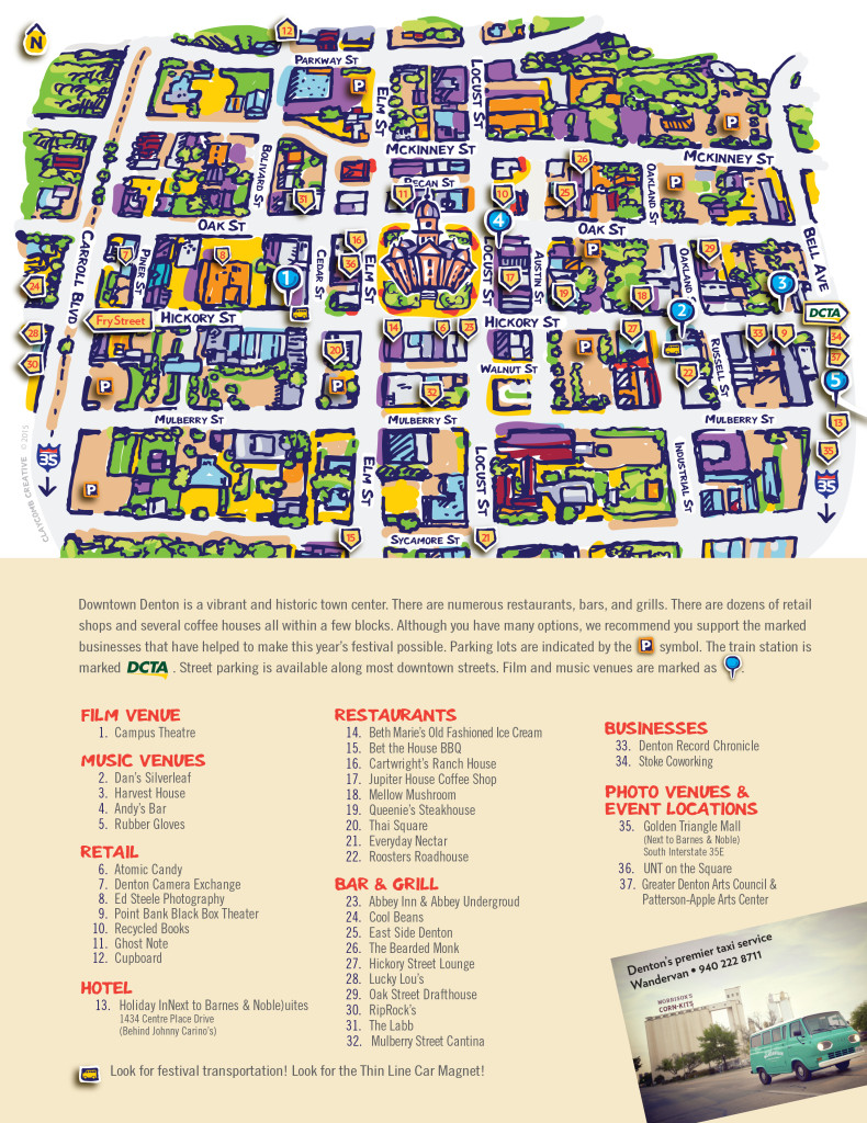 thin line fest map denton film festival